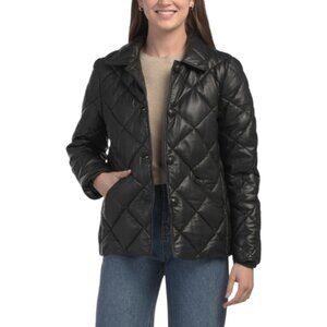 BOD & CHRISTENSEN Leather Quilted Puffer Jacket